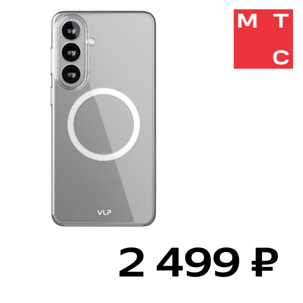 

Чехол-накладка VLP, Puro Case с MagSafe для Samsung Galaxy S26 Прозрачный