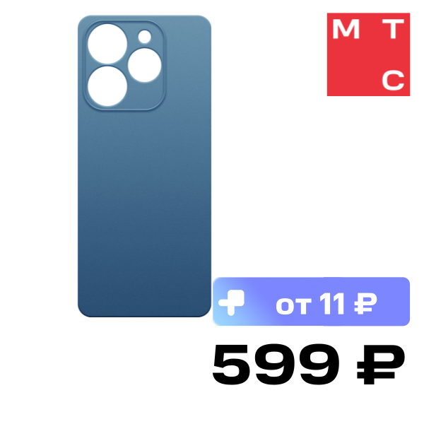 

Чехол-накладка Borasco, для Tecno Spark 10 Pro TPU Синий