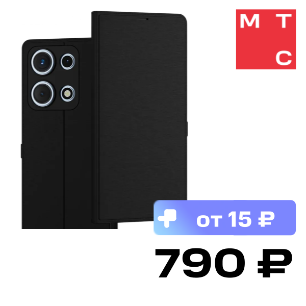 

Чехол-книжка Xiaomi, Eco Book для Xiaomi REDMI Note 14S Черный