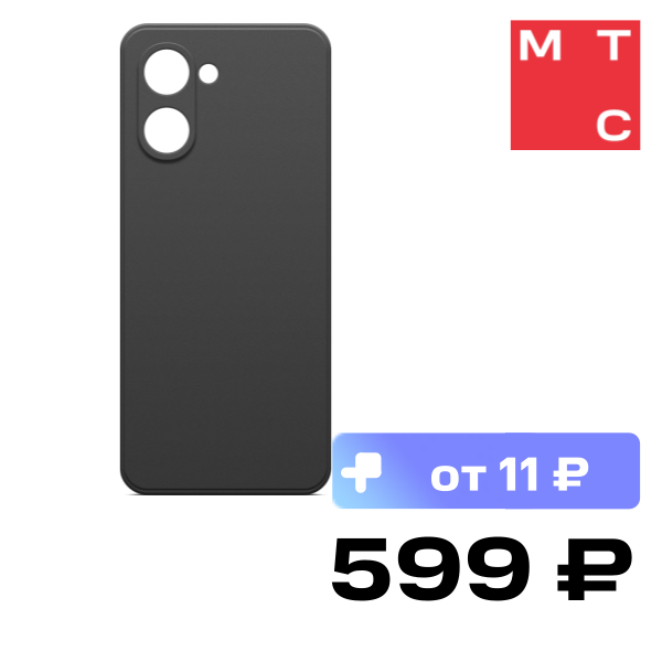 

Чехол-накладка Borasco, Realme C33 Microfiber Черный