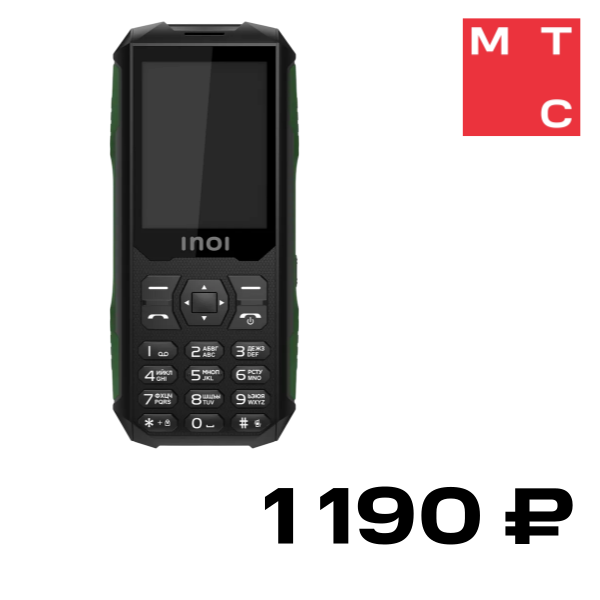 

Мобильный телефон INOI, 300 Savanna 2G Black Green