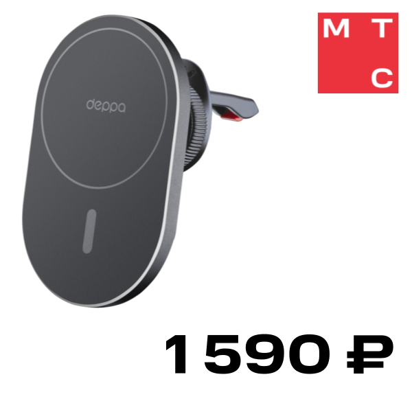 

Держатель автомобильный Deppa, Flat Mage Safe Черный