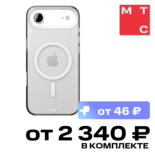 

Чехол-накладка VLP, Puro Case с MagSafe для iPhone Air Прозрачный
