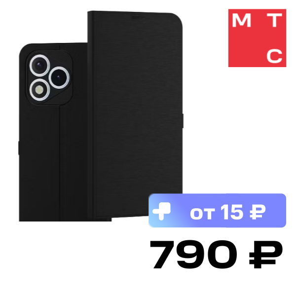 

Чехол-книжка Krutoff, Eco Book для Honor 400 Lite Черный