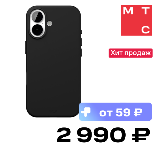

Чехол-накладка VLP, Aster Pro Case с MagSafe для iPhone 17 Черный