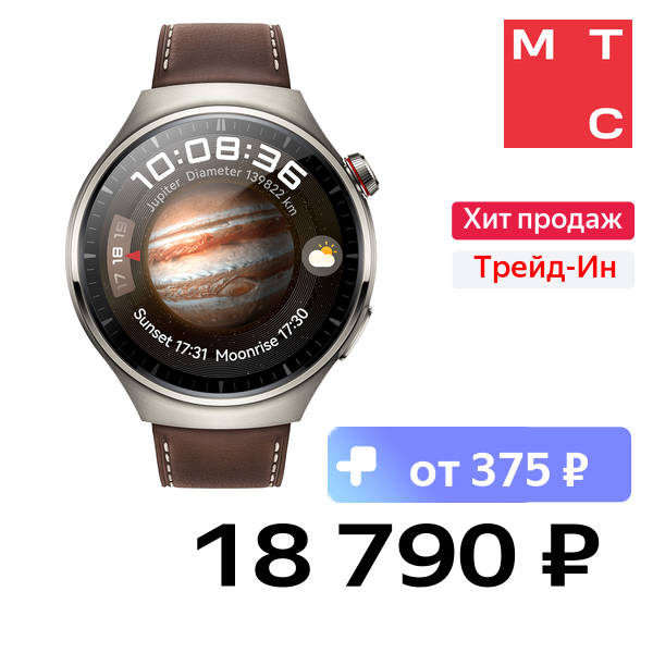 

Часы HUAWEI, Watch 4 Pro Medes-L19L Коричневые