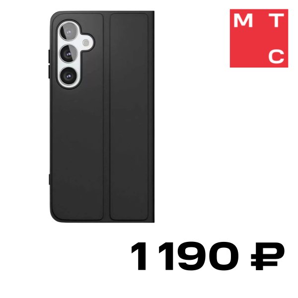 

Чехол-книжка VLP, Book Case с MagSafe для Samsung Galaxy S24 FE Черный