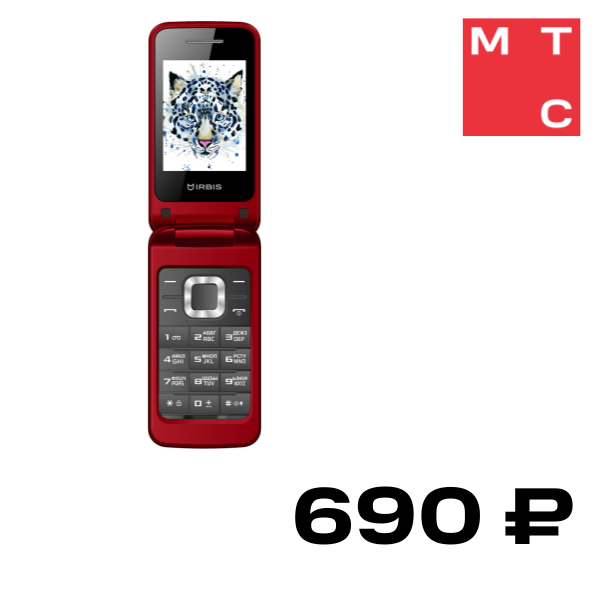 

Мобильный телефон Irbis, SF08 Dual sim Red