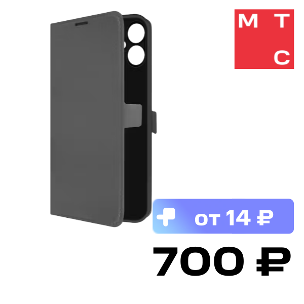 

Чехол-книжка Krutoff, для Samsung Galaxy A06 Черный