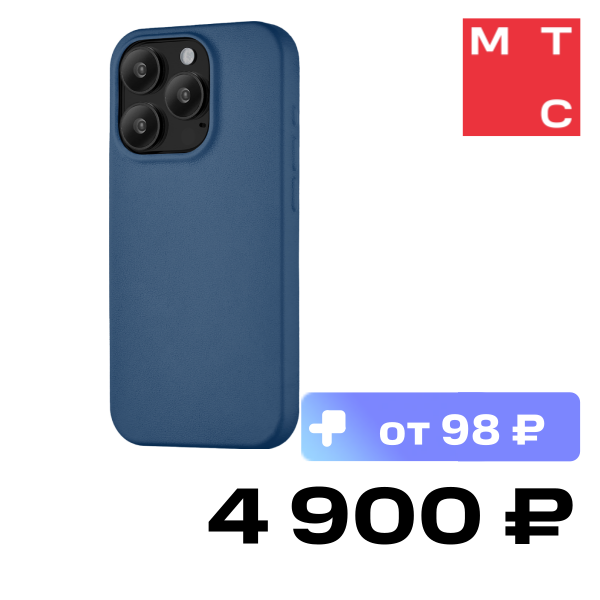 

Чехол-накладка uBear, Capital Case для iPhone 15 Pro с MagSafe Синий