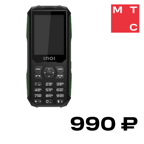 

Мобильный телефон INOI, 300 Savanna 2G Black Green