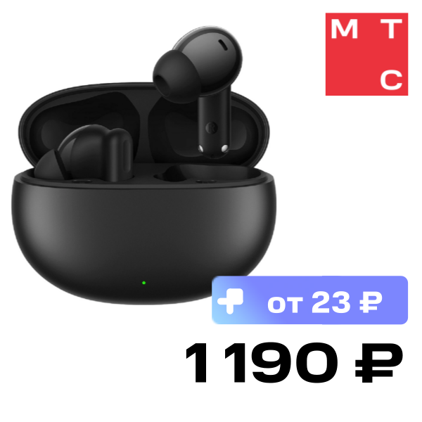

Беспроводные наушники realme, Techlife Buds Черные