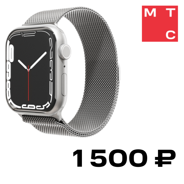 

Ремешок для умных часов VLP, Milanese для Apple Watch 42|44|45 Серебристый