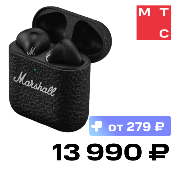 

Беспроводные наушники Marshall, Minor IV Черные