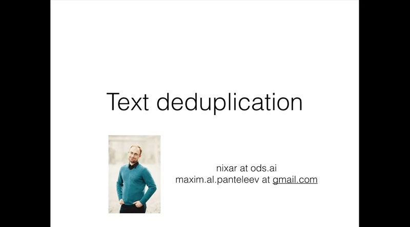 Text deduplication on social media data
