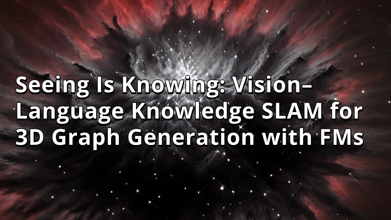 Seeing Is Knowing: Vision–Language Knowledge SLAM for 3D Graph Generation with FMs