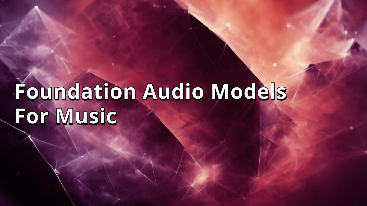 Foundation Audio Models For Music
