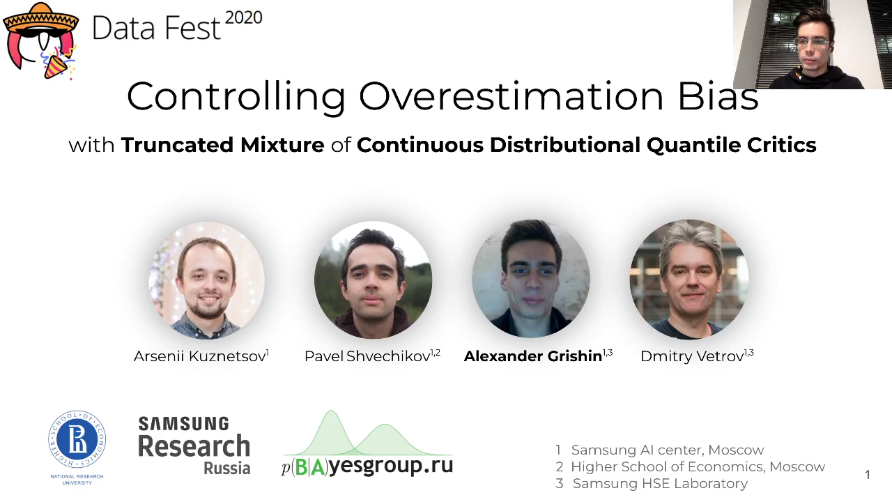 Controlling Overestimation Bias  with Truncated Mixture of Continuous Distributional Quantile Critics (ICML 2020)