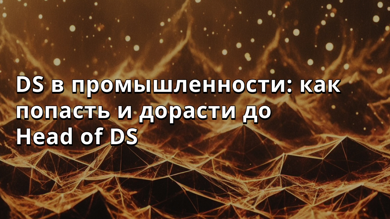 DS в промышленности: как попасть и дорасти до Head of DS
