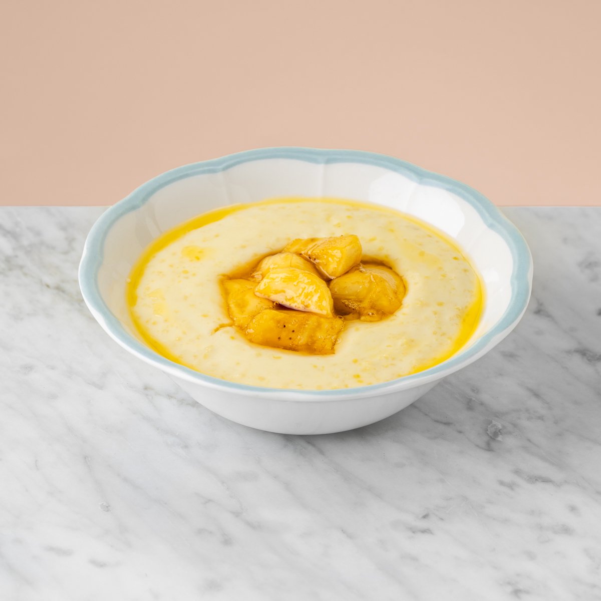 Millet Porridge with caramelized banana.