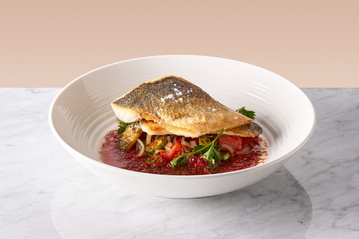 Sea bass with spicy ponzu dressing