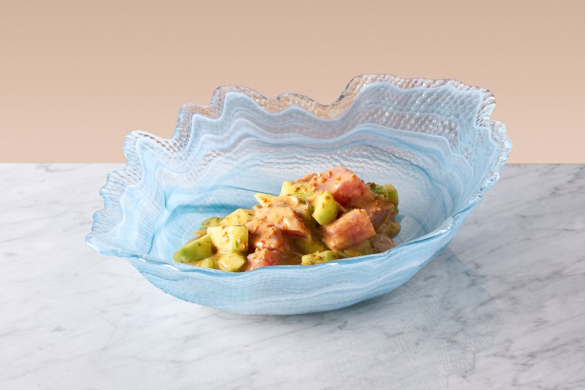 Tuna ceviche with cucumber and cilantro