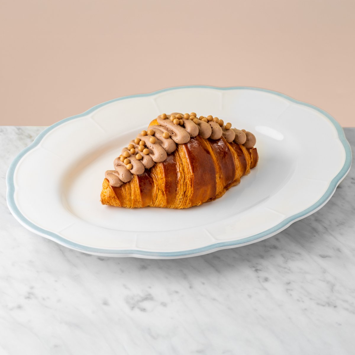 Pain au chocolat with raspberry jam