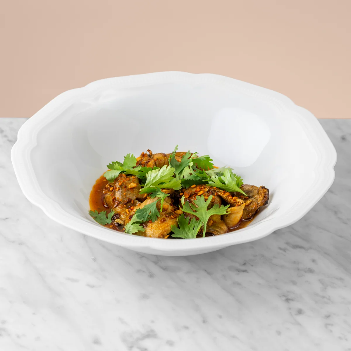 Spicy eggplant with sesame.