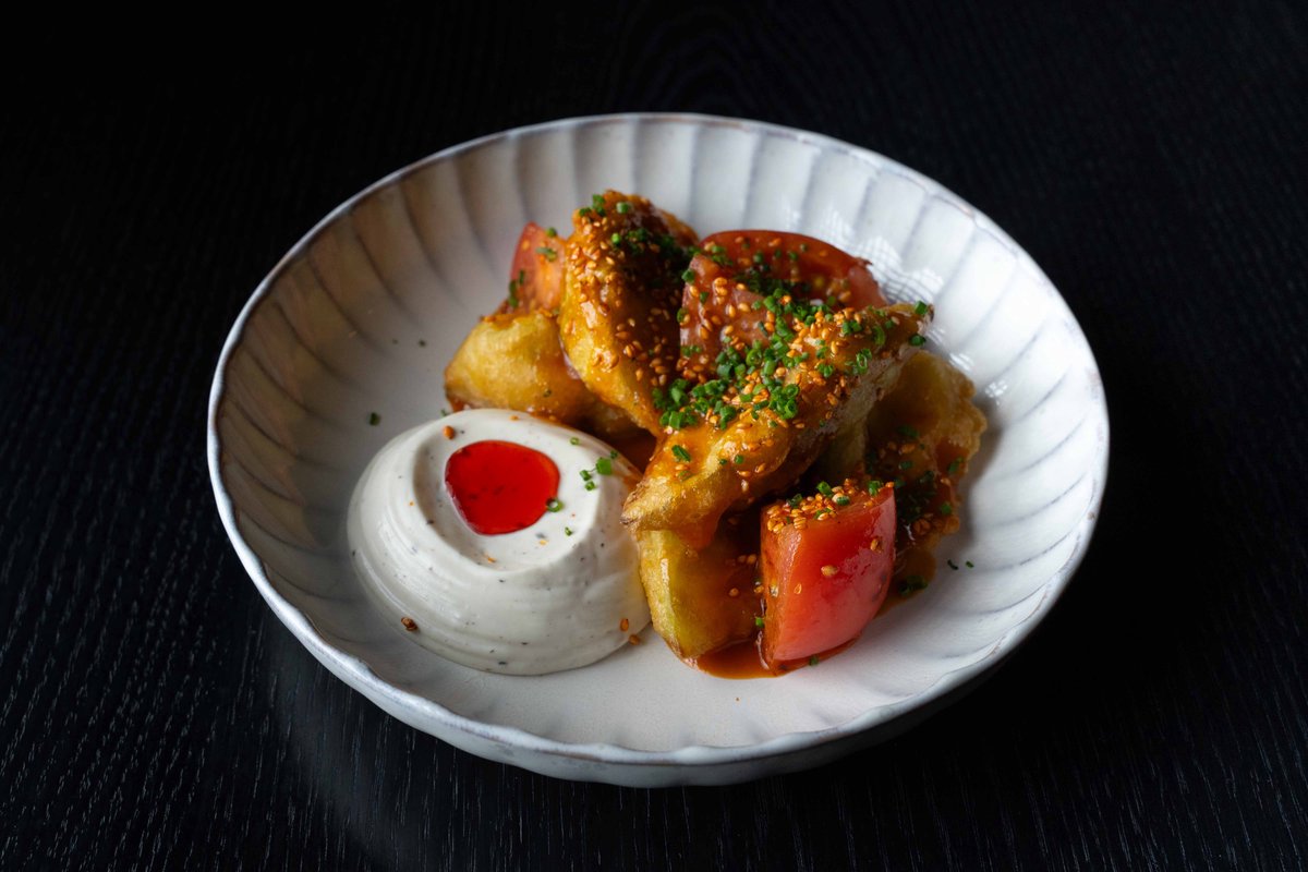 Хрустящий баклажан с трюфельным айоли