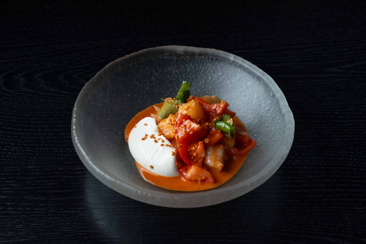 Севиче из креветки с кимчи