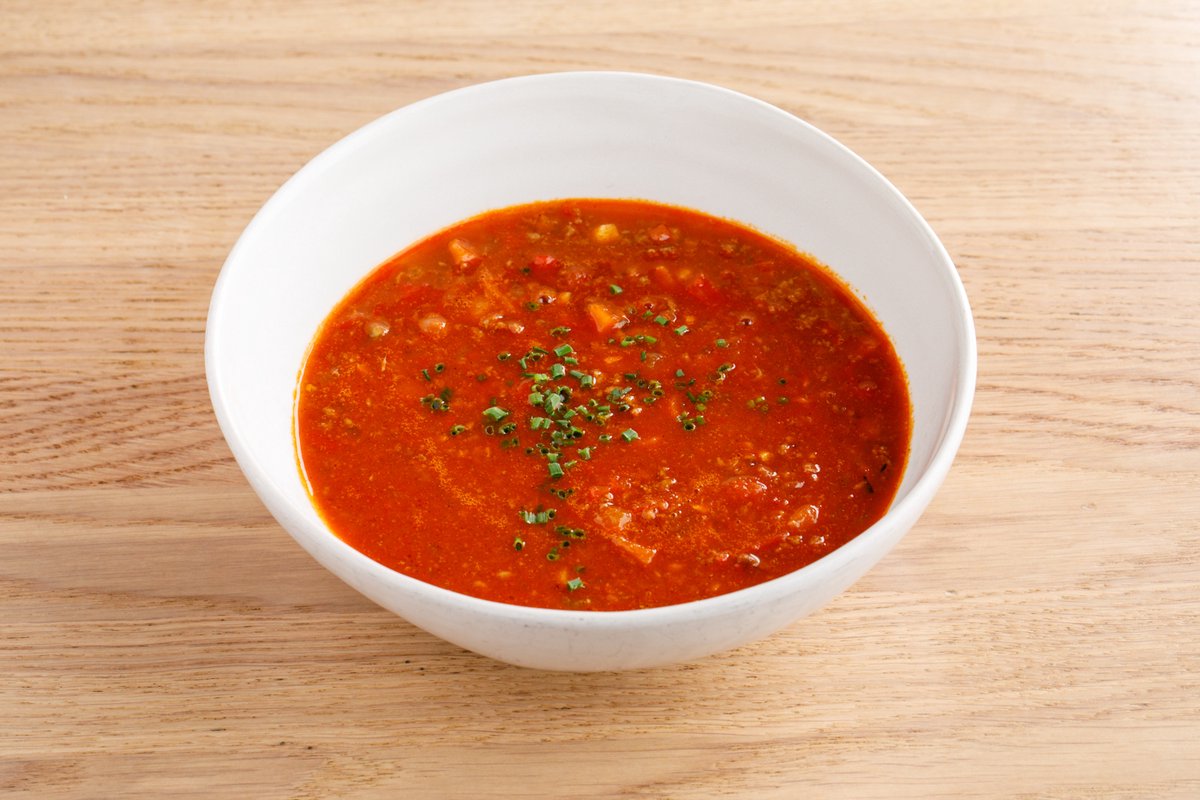 Скандинавский томатный суп с фаршем