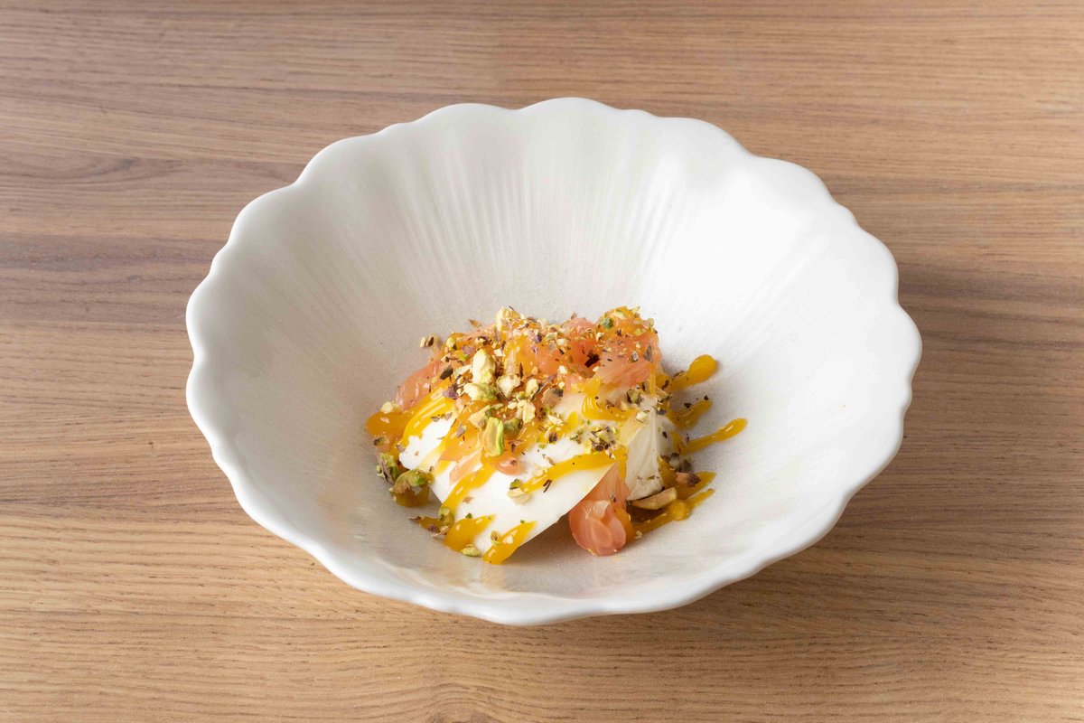 Юдзу панна-котта с грейпфрутом