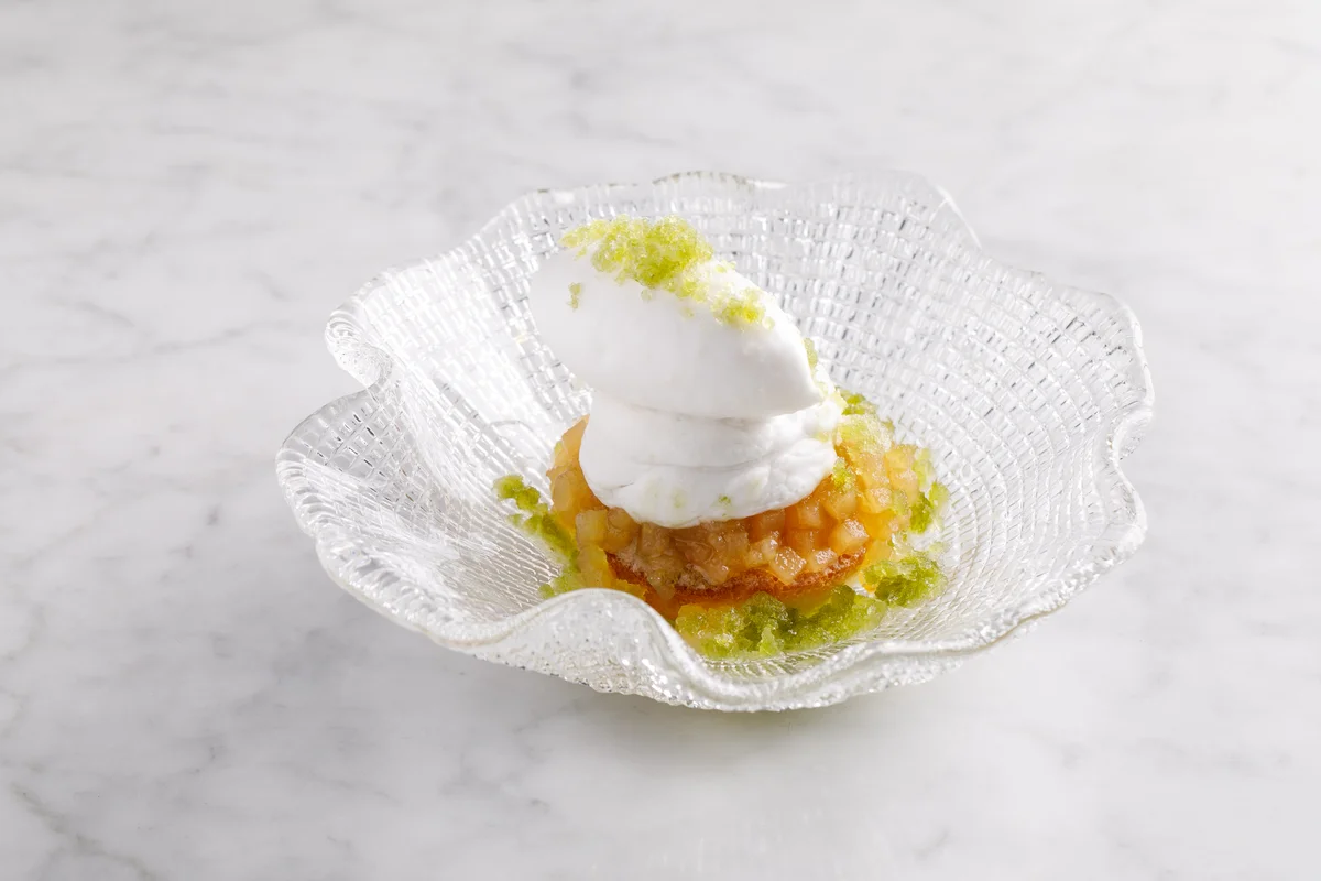 Кокосовый сорбет с щавелем