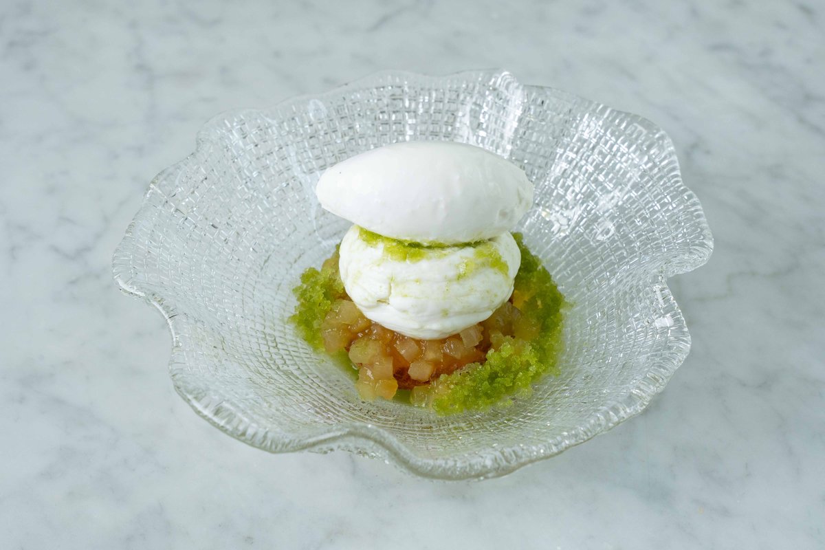 Кокосовый сорбет с щавелем