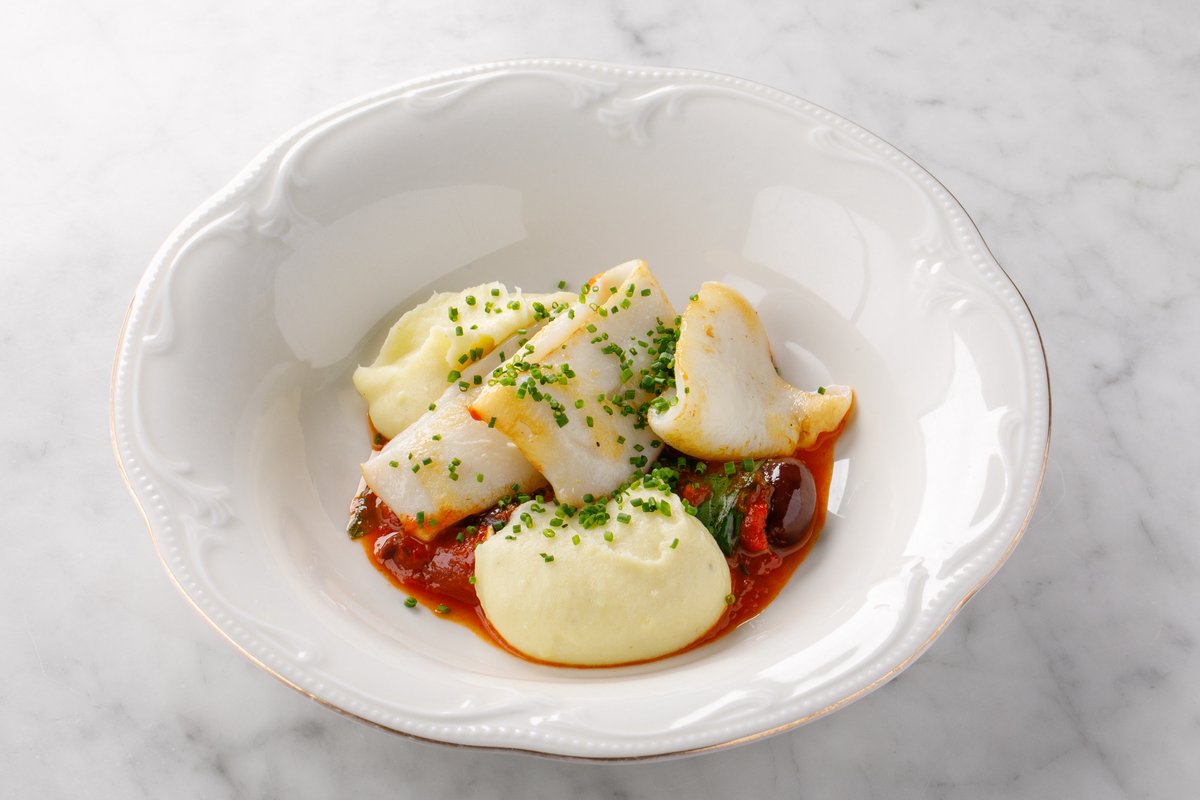 Кальмар с пюре и васаби