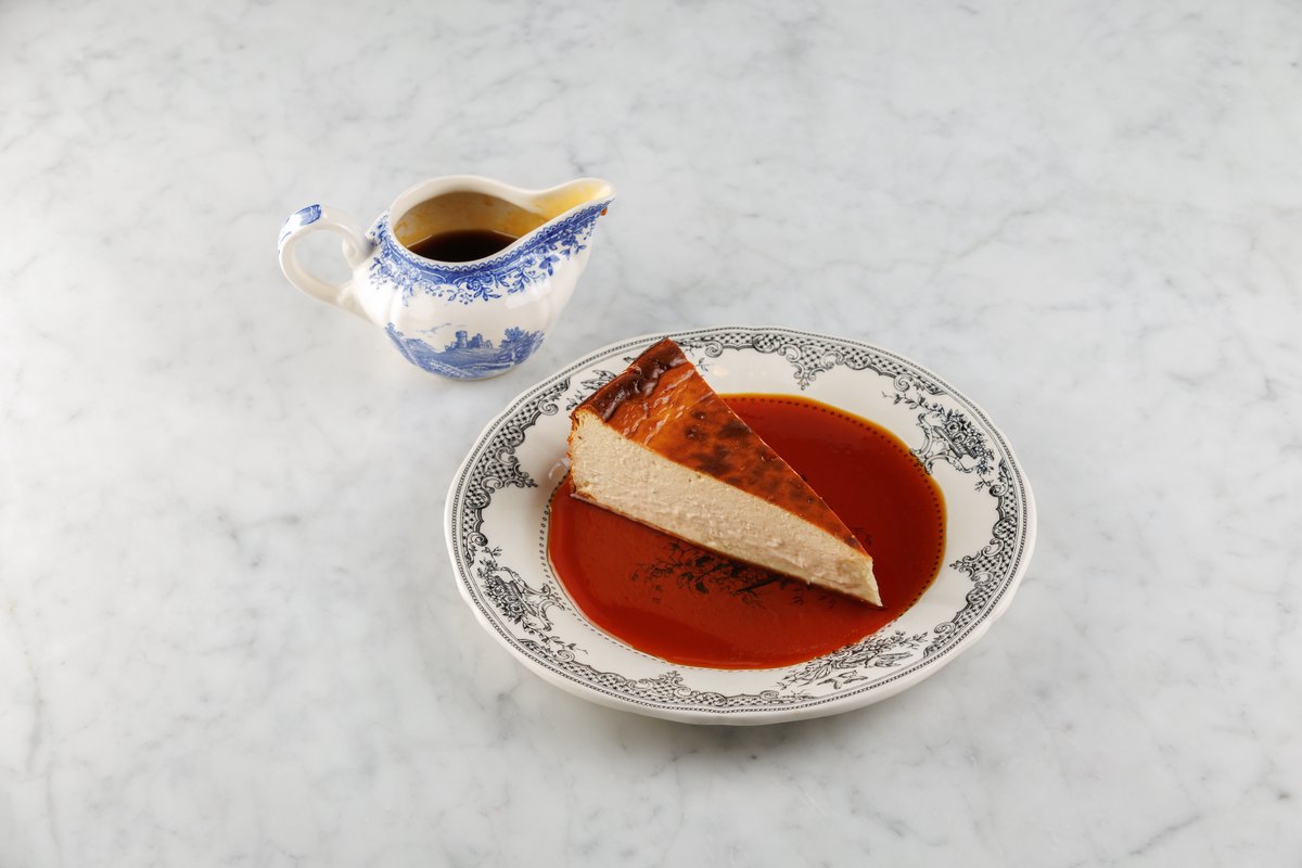 Баскский чизкейк с бананом