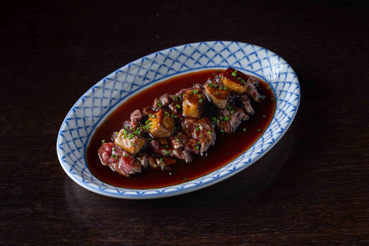 Татаки из говядины с фуа-гра