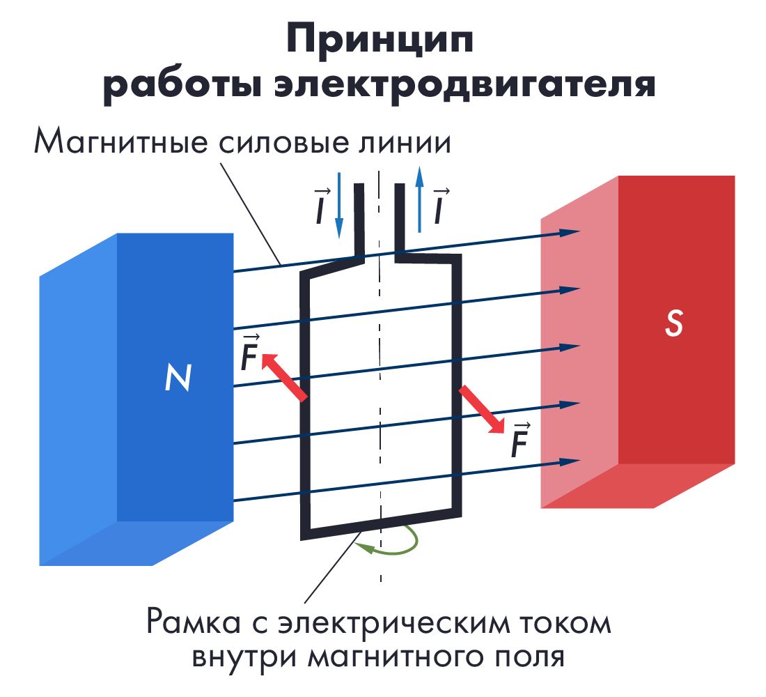 Строение и принцип работы электродвигателя