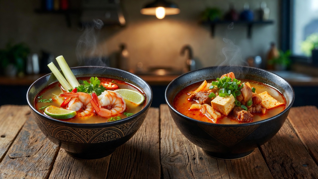 Том-ям и кимчи-чиге: остро-кислые супы