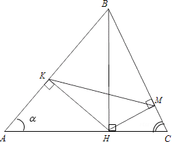 На высоте ah равнобедренного треугольника