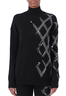 Кашемировый свитер с декором из страз ERMANNO SCERVINO