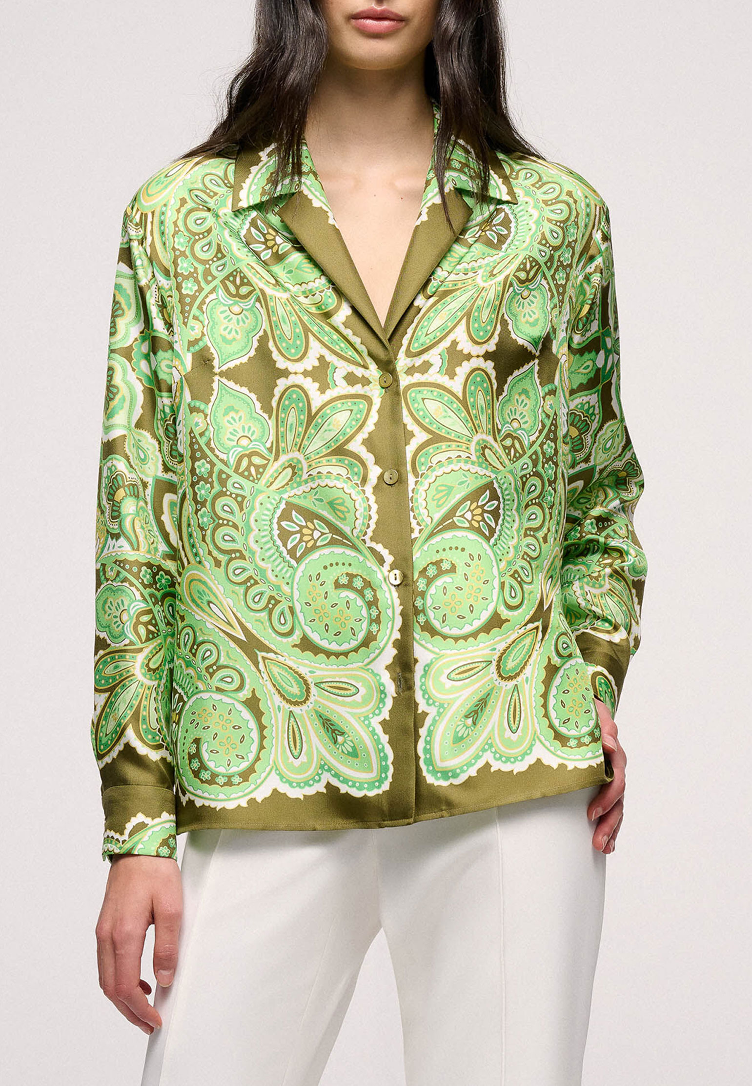 Блуза LUISA SPAGNOLI Зеленый, размер M