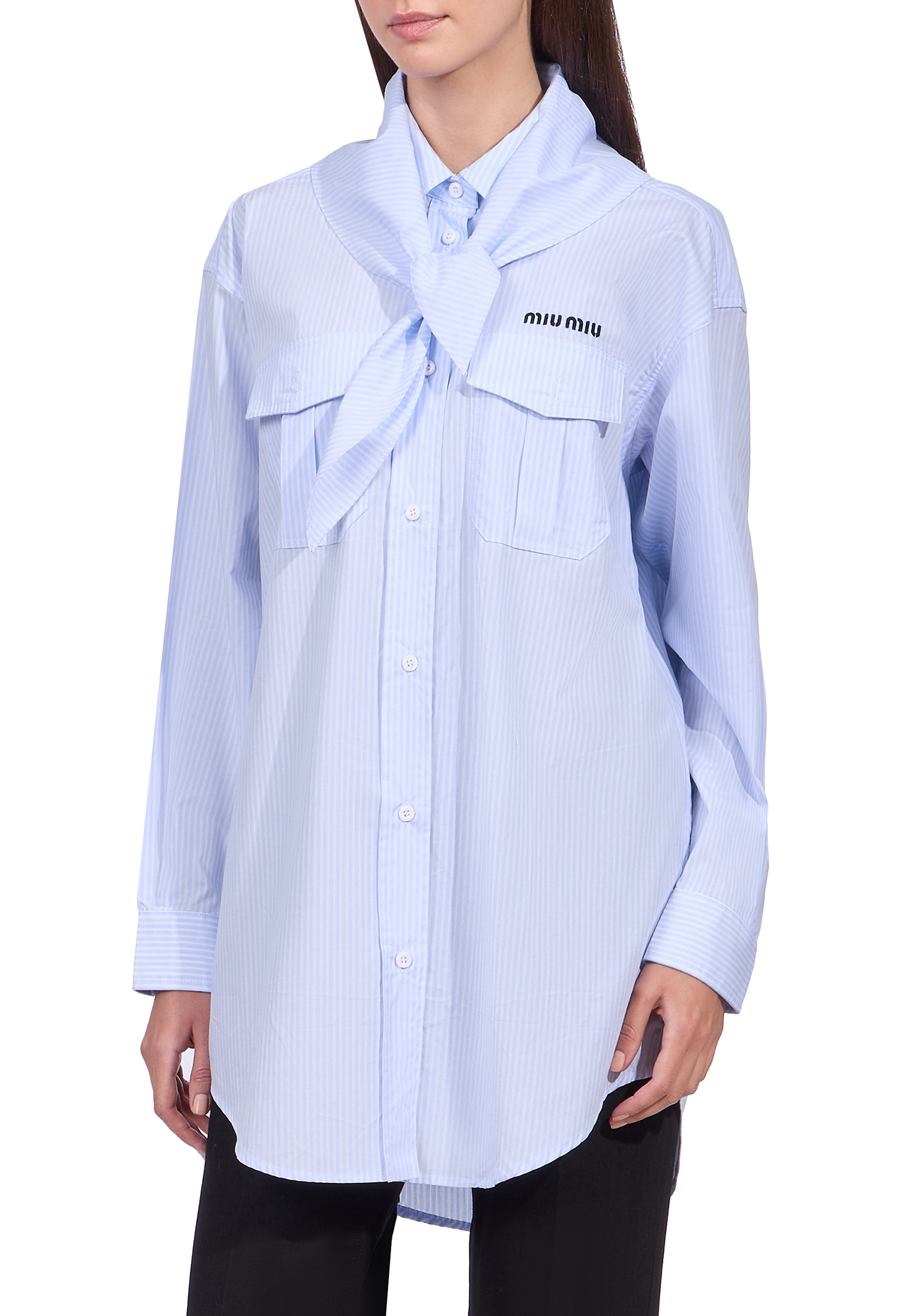 

Рубашка MIU MIU, Голубой, Голубой