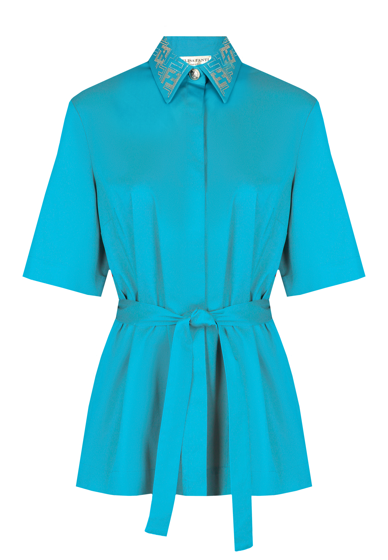 Блуза от костюма ELISA FANTI Голубой, размер 48