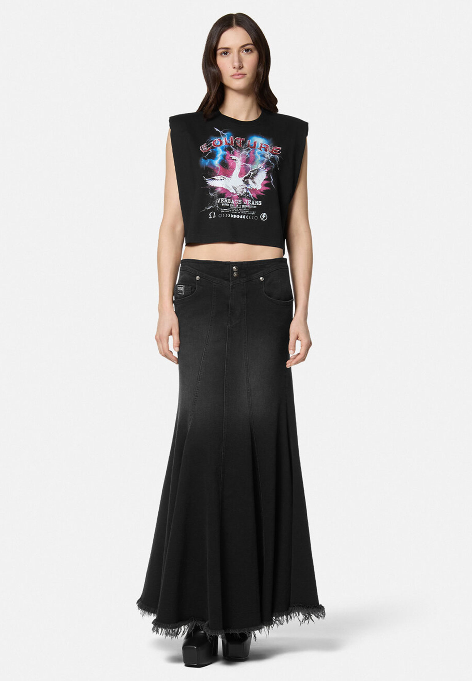 Юбка VERSACE JEANS COUTURE, Черный, Черный