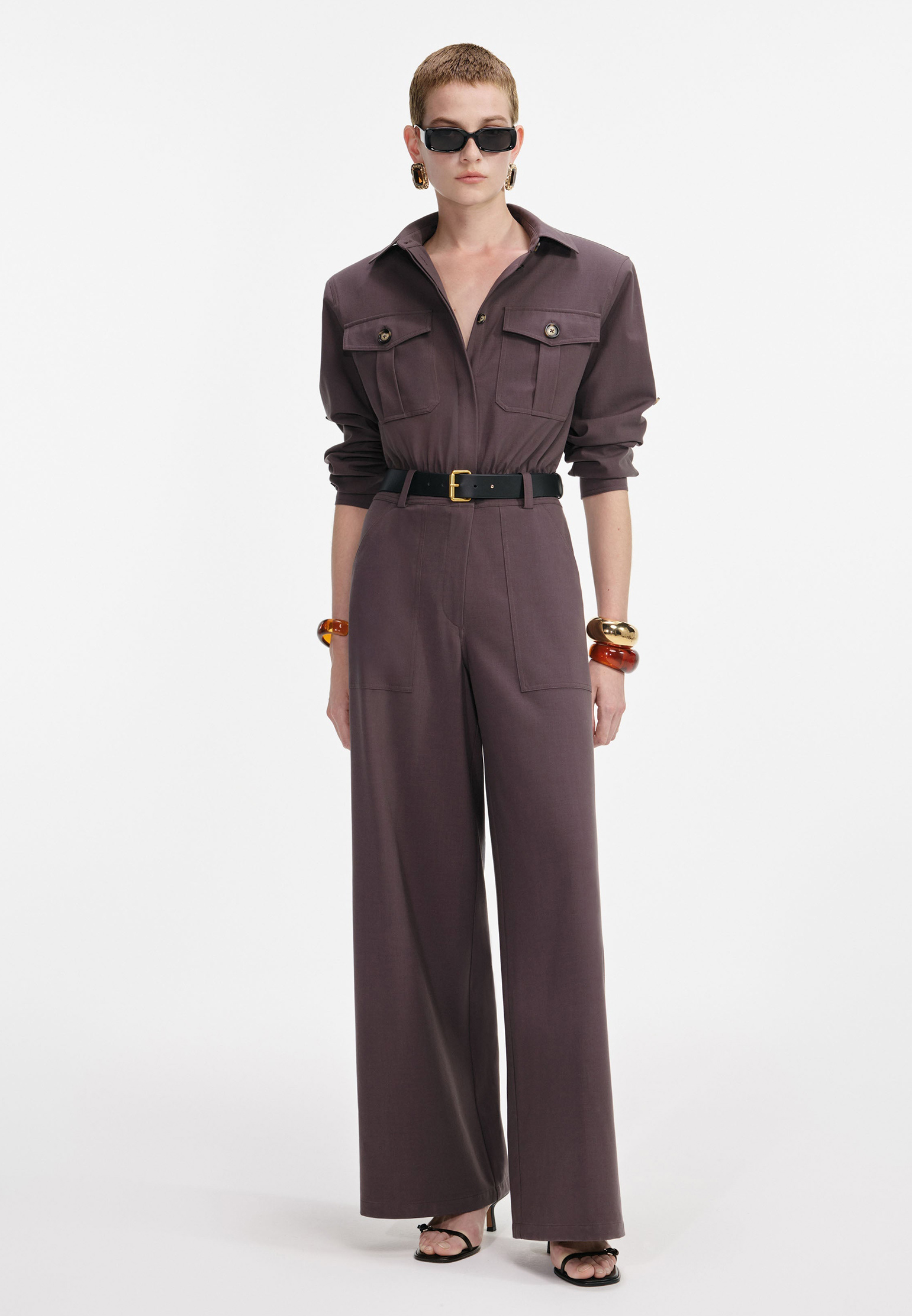 

Комбинезон SELF-PORTRAIT, Коричневый, Коричневый