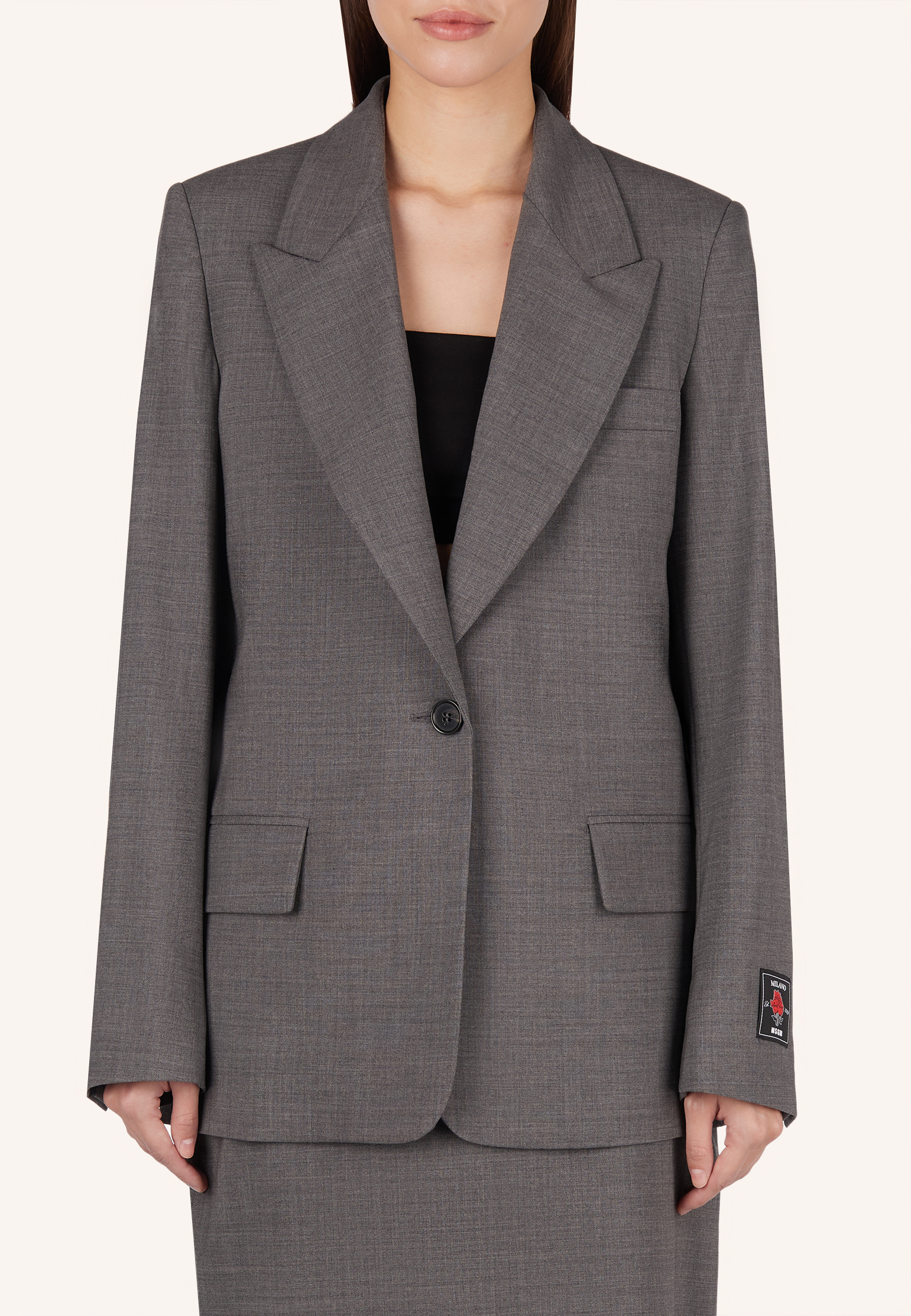 

Пиджак MSGM, Серый, Серый