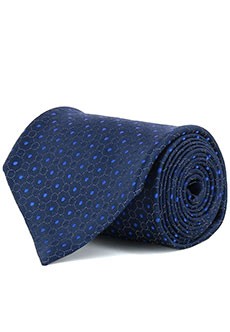 Темно-синий галстук с узором STEFANO RICCI