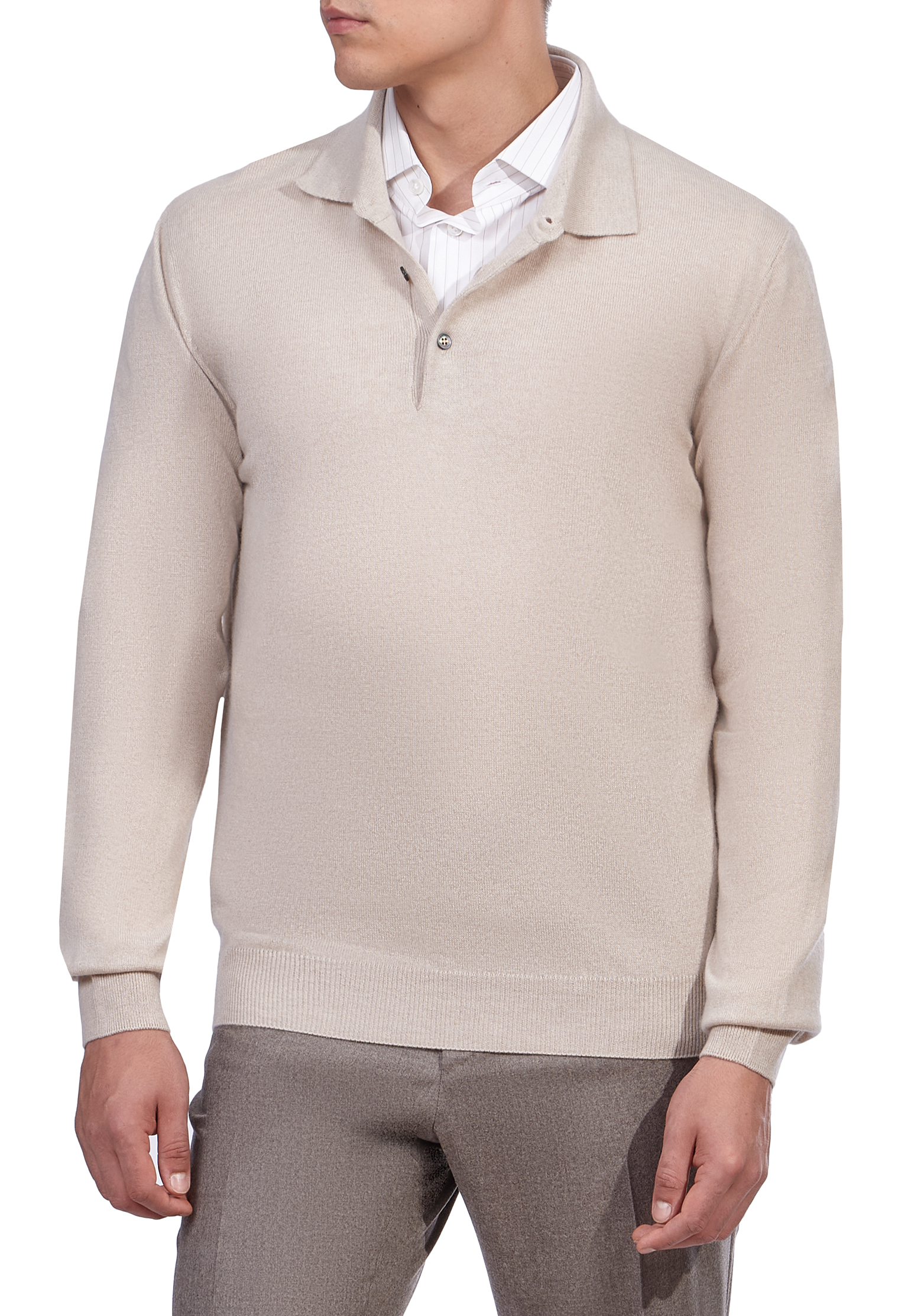 

Рубашка-поло CORNELIANI, Бежевый, Бежевый