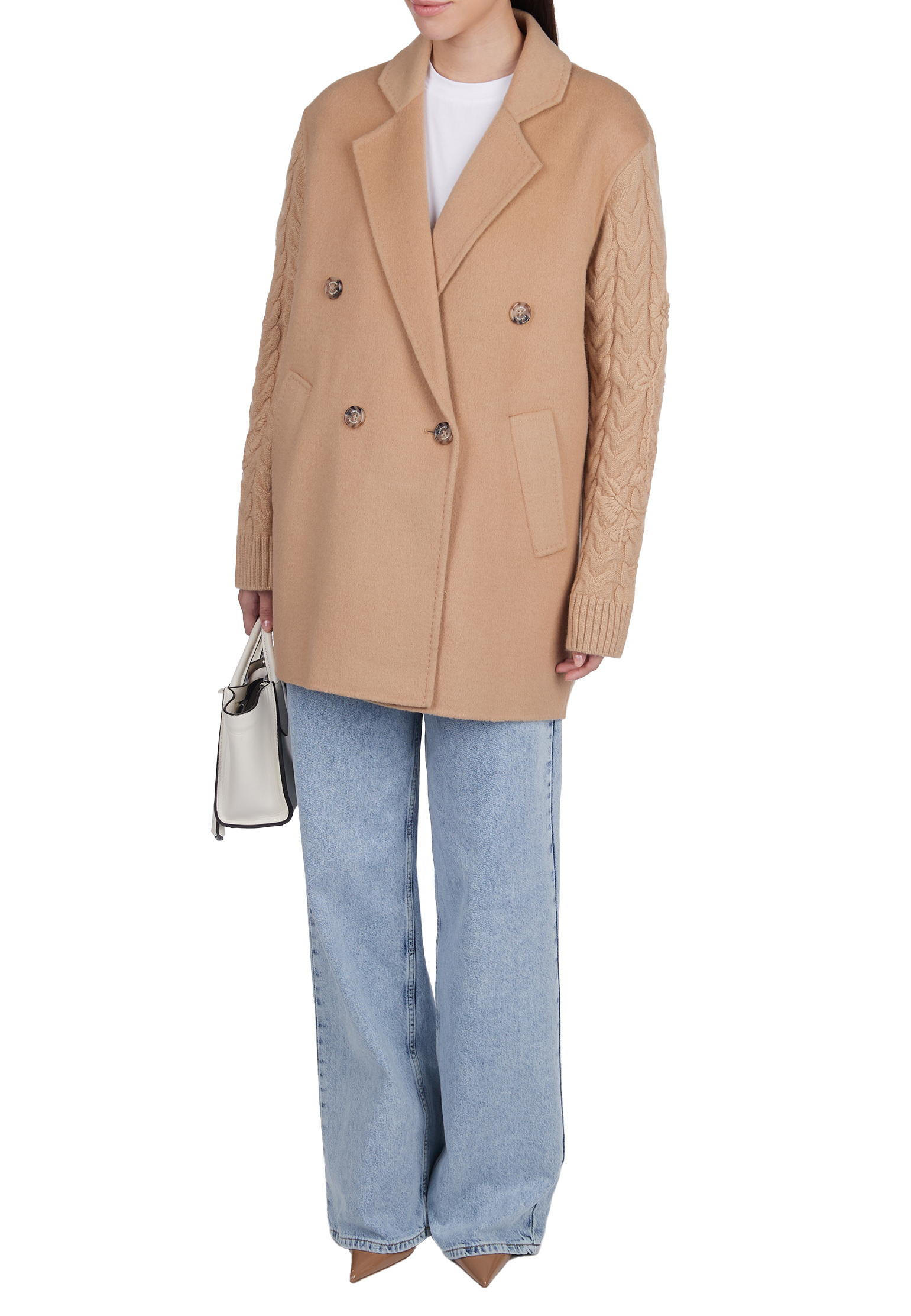 

Пальто ERMANNO FIRENZE, Бежевый, Бежевый